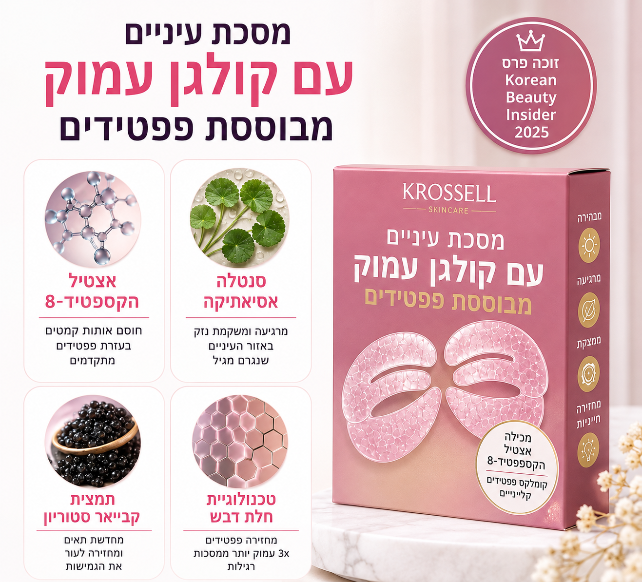 מסיכת עיניים פפטידים